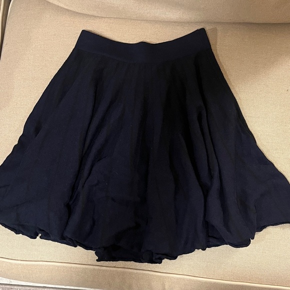 Kerisma Navy Blue Striped Skater Skirt, High-Waisted - Picture 1 of 7